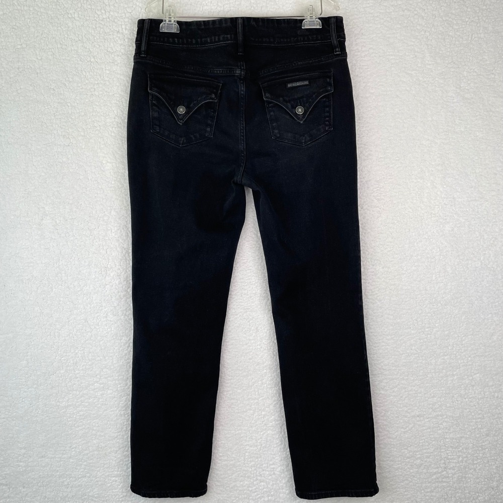 Hudson Los Angeles Womens Black Straight Leg Flap Pocket Jeans Size 12 1811754 - Picture 4 of 11
